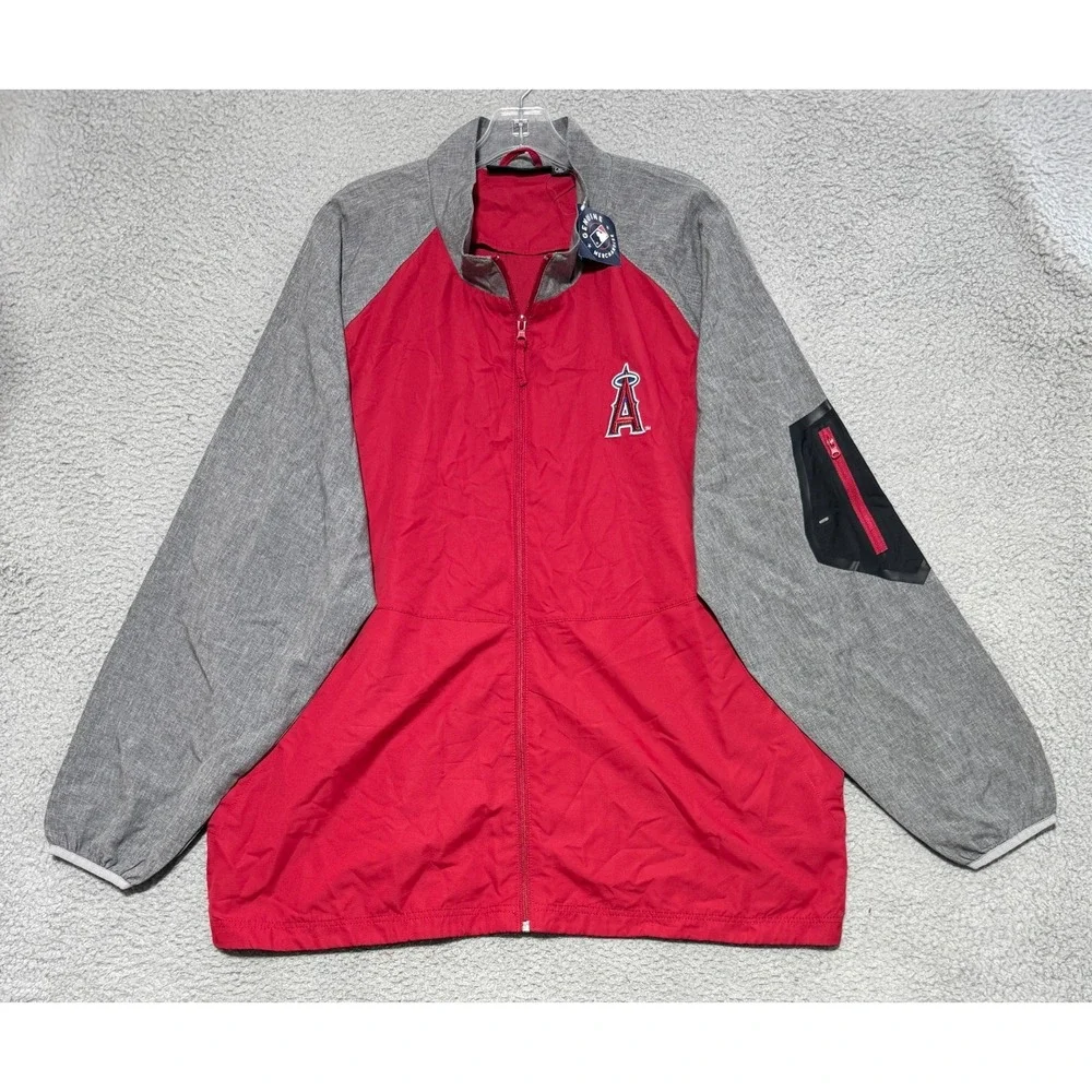 NEW Dunbrooke MLB Los Angeles Angels Windbreaker Full Zip Jacket Mens XL